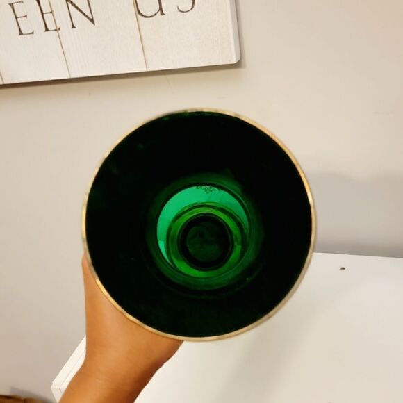 Vintage Italian Emerald Green Vase 17" - Picture 7 of 8